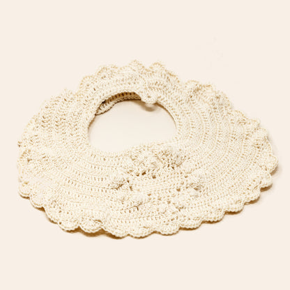 Crochet Bib HEART - Beige