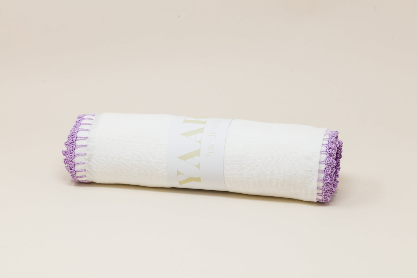 Muslin Swaddle with Classic Border - Lilac