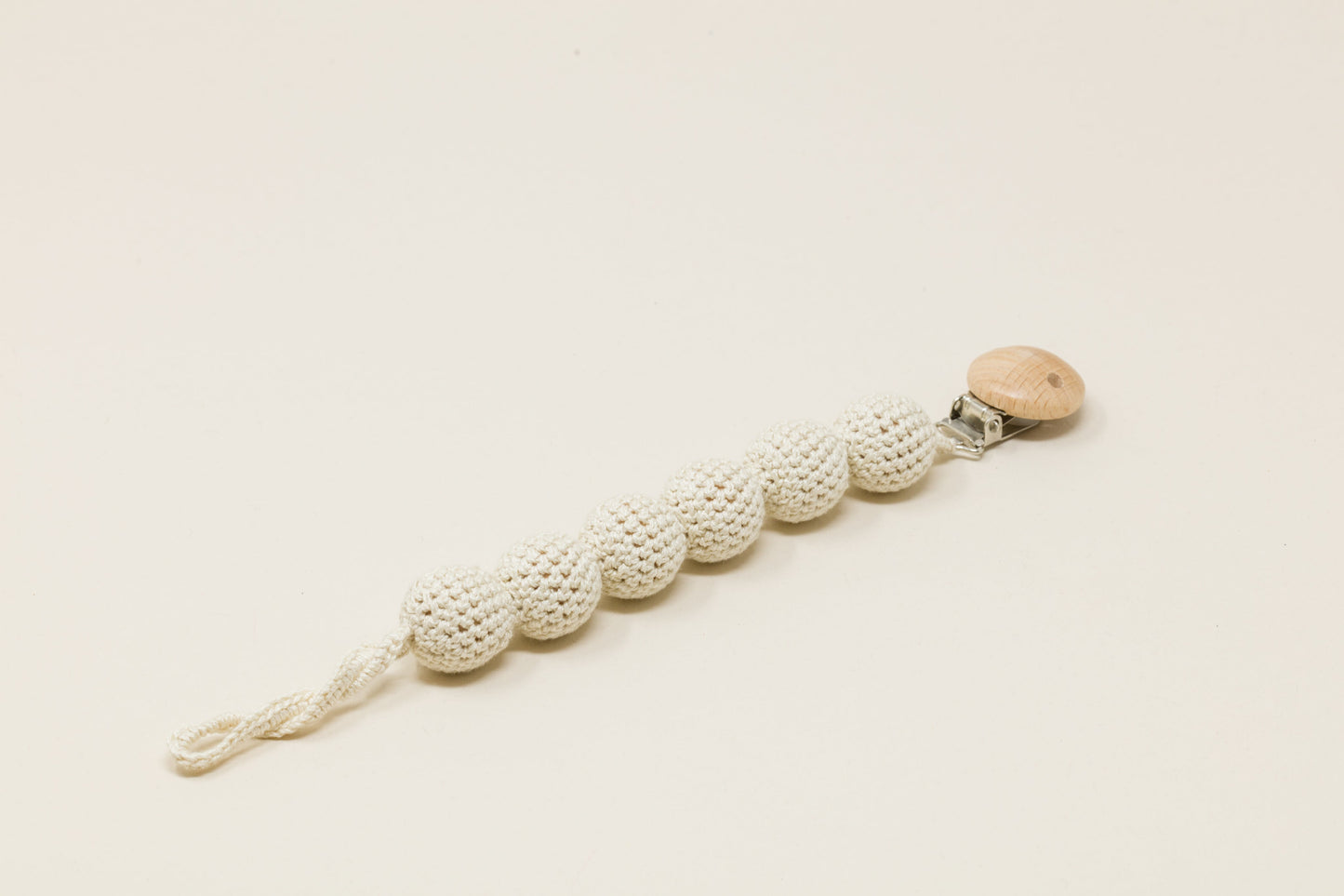 Pacifier Clip - Beige