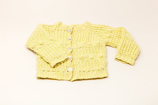 Woolen Cardigan FINCH - Canary