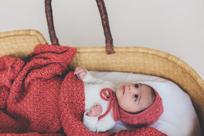 Woolen Heirloom Blanket - Blush